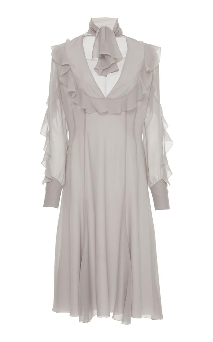 Blumarine Ruffle Silk Dress
