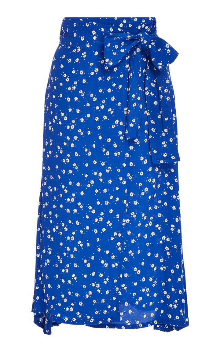 Faithfull Valencia Floral Voile Wrap Midi Skirt