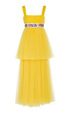 Carolina Herrera Tulle Dress With Embroidered Ribbon Detail