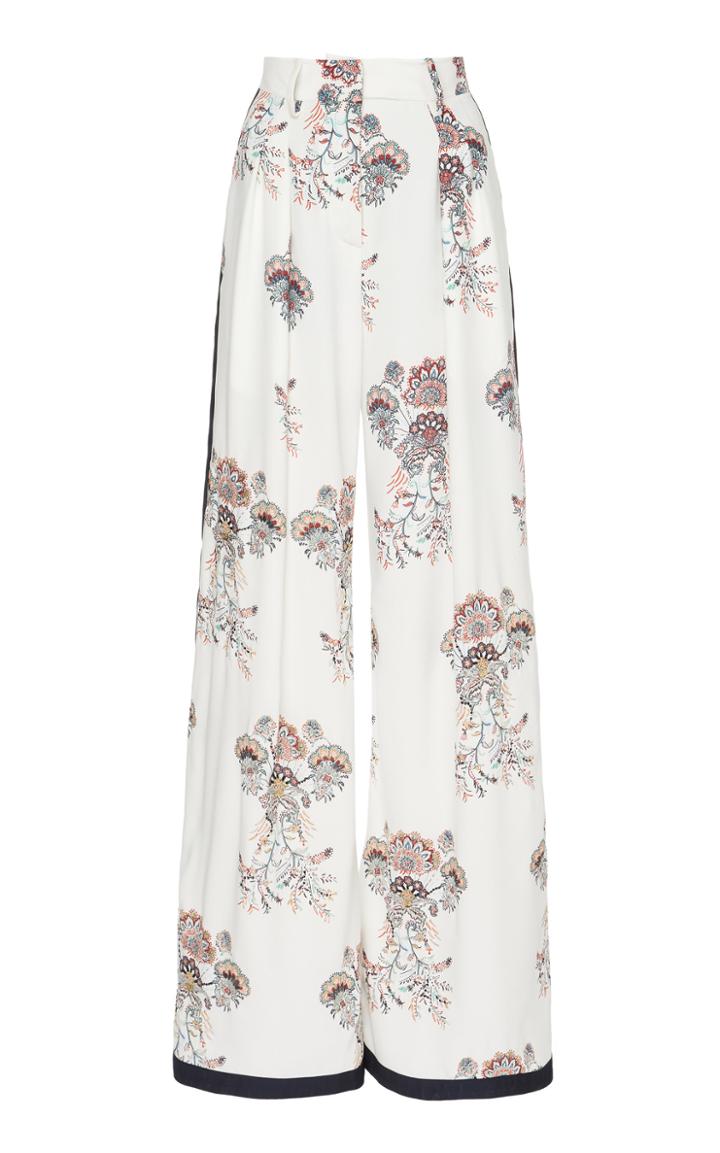 Moda Operandi Jw Anderson Draped Printed Crepe De Chine Skirt Size: 8