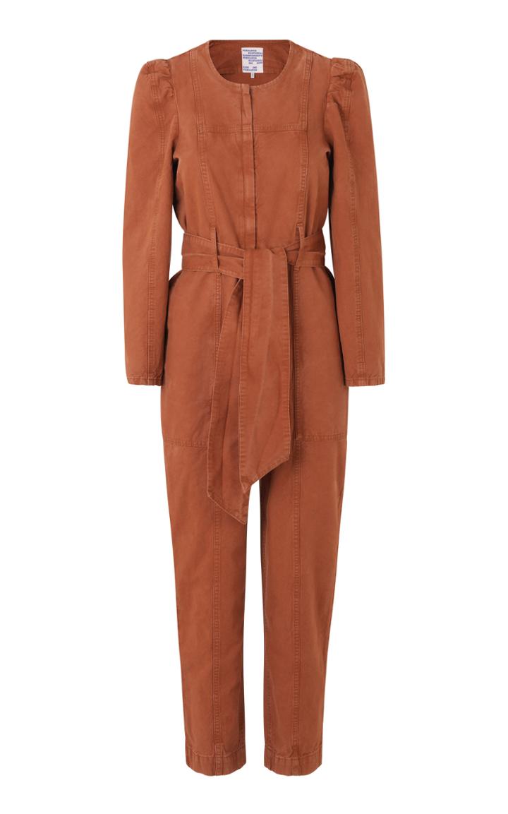 Moda Operandi Baum Und Pferdgarten Noralee Cotton-linen Belted Jumpsuit