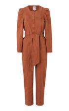 Moda Operandi Baum Und Pferdgarten Noralee Cotton-linen Belted Jumpsuit