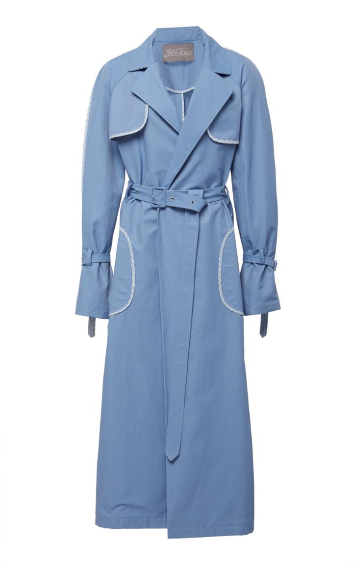Lela Rose Belted Cotton-blend Coat