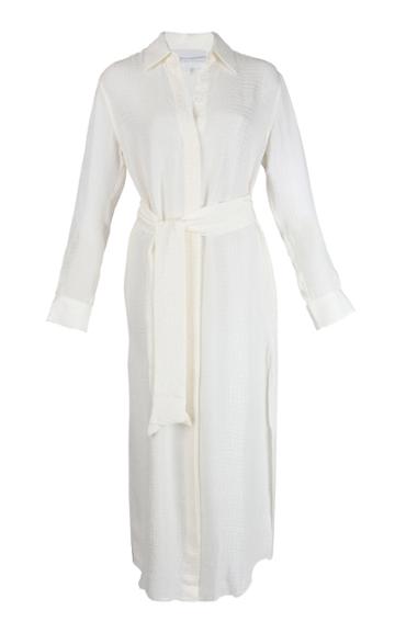 Marie France Van Damme Croco Silk-jacquard Shirt Dress