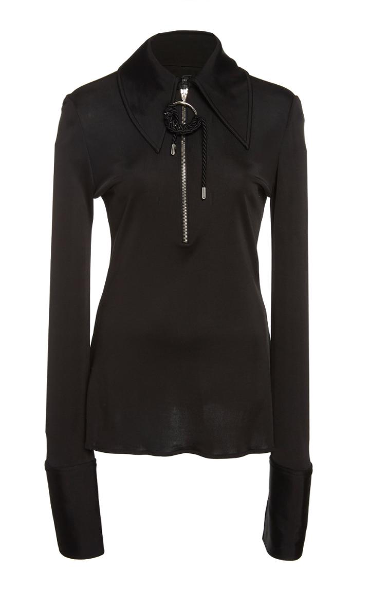 Ellery Mcshine Collared Zip Knit Top