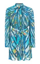 Moschino Printed Tie-accented Dress