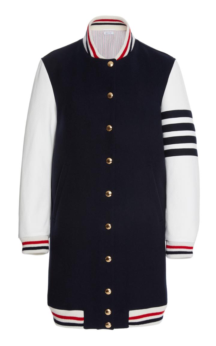Thom Browne Elongated Wool Varsity Jacket
