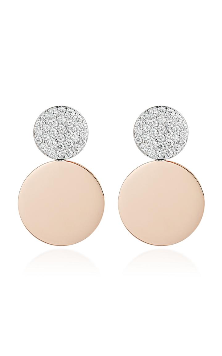 Walters Faith Lytton 2 18k Rose-gold And Diamond Disc Drop Earrings