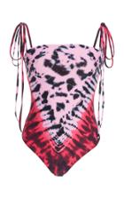 Proenza Schouler Tie-dyed Stretch-crepe Swimsuit