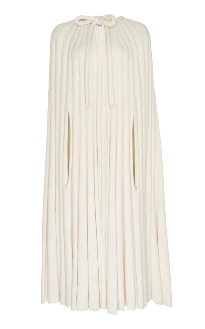 Loewe Knit Cashmere Pleated Cape