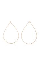 Zo Chicco Prong Set Diamond Front Facing Large Tear Hoops