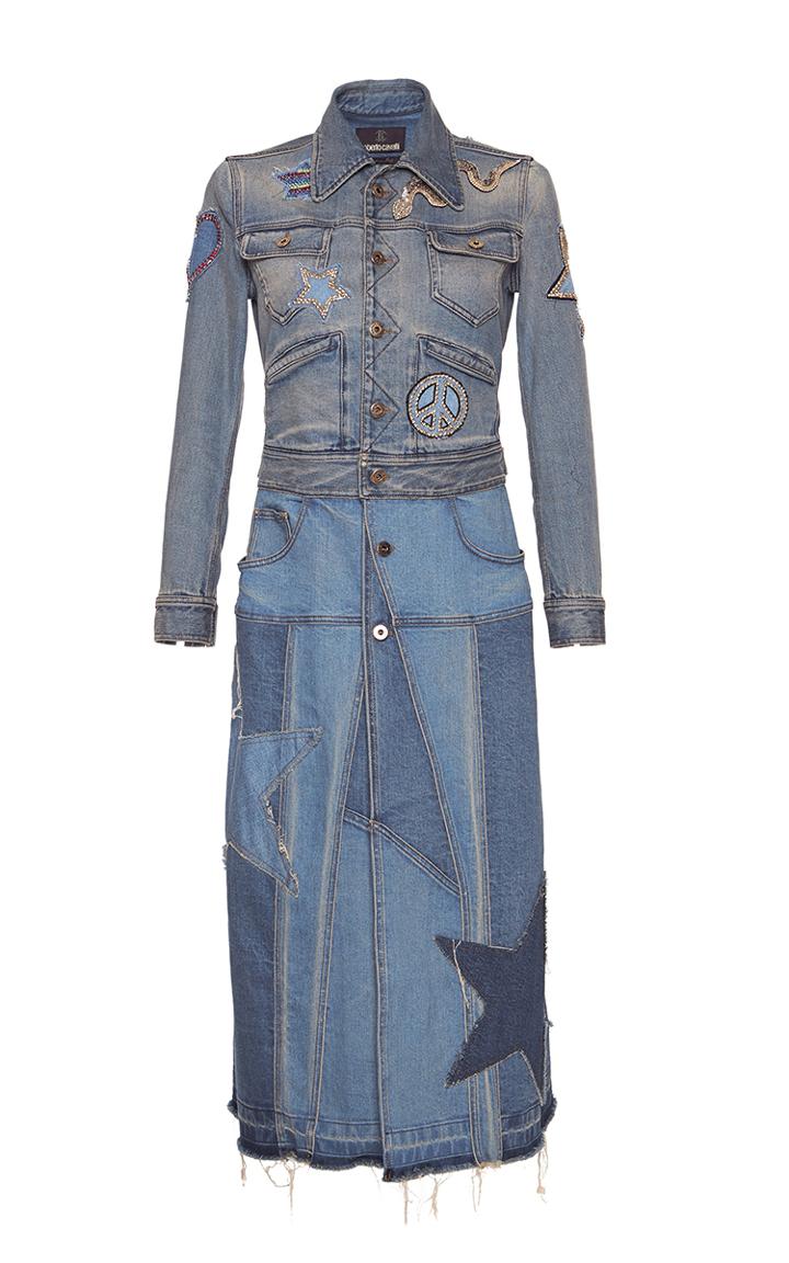 Roberto Cavalli Denim Coat Dress