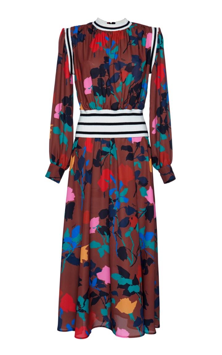 Msgm Floral Silk Dress