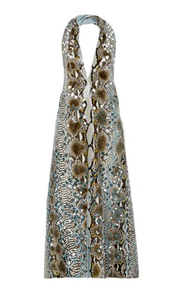 Salvatore Ferragamo Laser Cut Python Dress