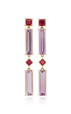 Yi Collection 18k Gold Ruby And Amethyst Earrings