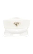 Prada Logo-appliqud Pvc And Shell Visor