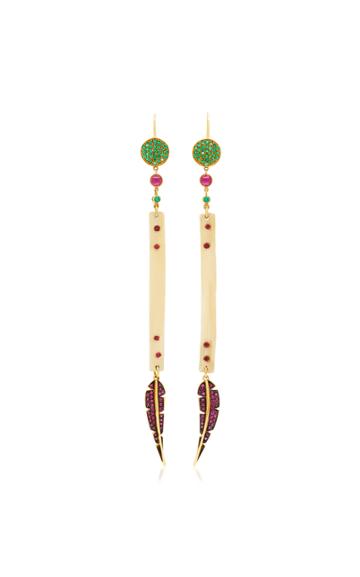 Francesca Villa One-of-a-kind Green Is The Colour Earrings