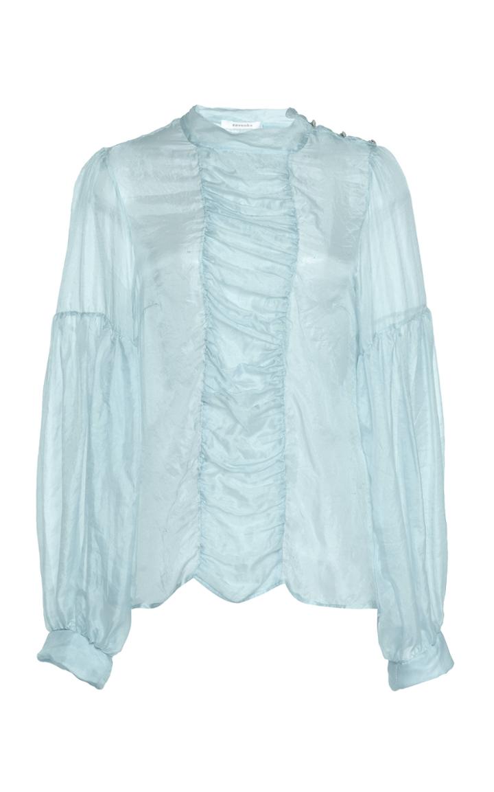 Nevenka Peace Silk And Cotton-blend Blouse