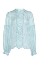 Nevenka Peace Silk And Cotton-blend Blouse