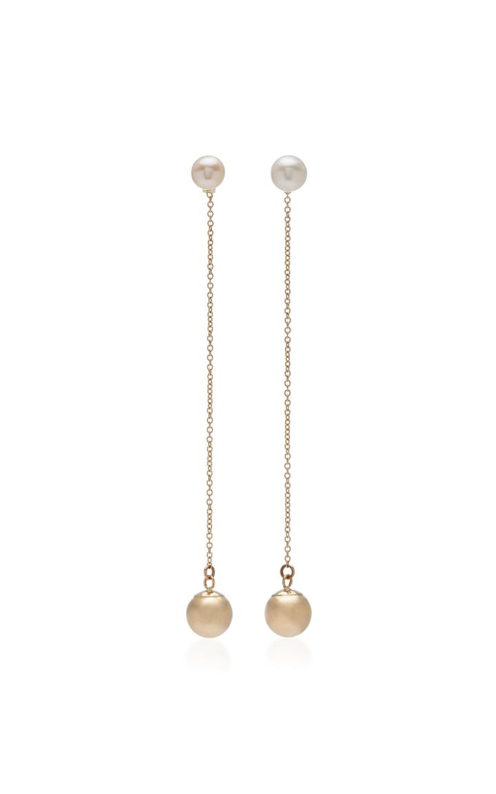 Mateo 14k Gold & Pearl Ball Drop Earrings