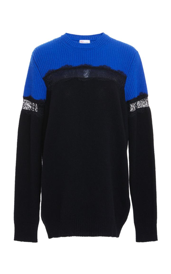 Red Valentino Lace Detail Sweater