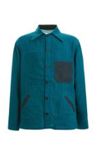 Nicholas Daley Yussef Pinstriped Linen Shirt Jacket