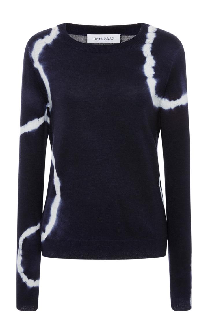 Prabal Gurung Circle Tie-dye Crewneck Pullover