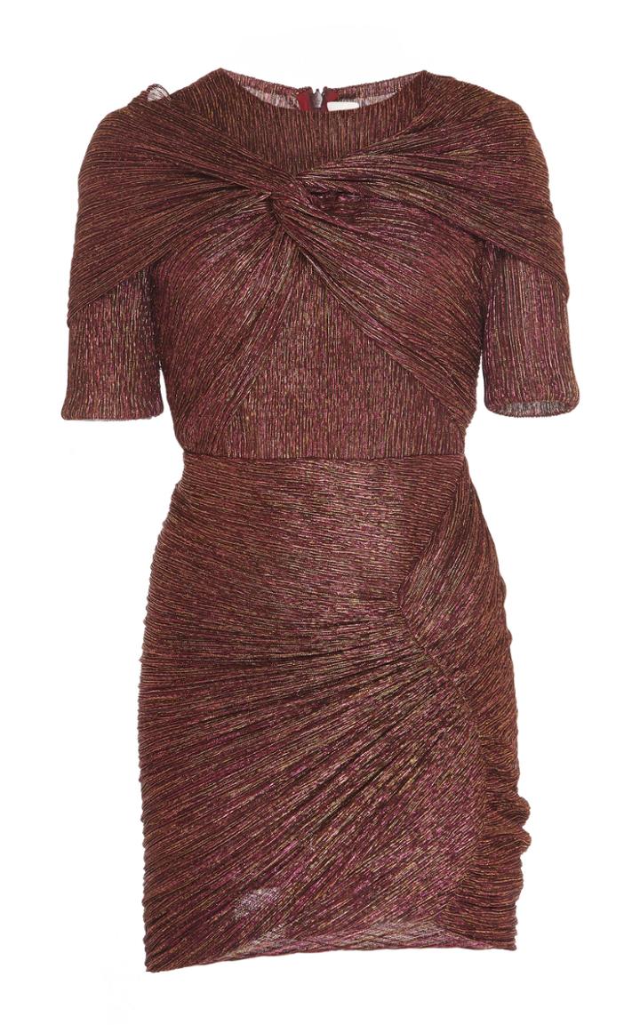 Peter Pilotto Metallic Jersey Twist Mini Dress