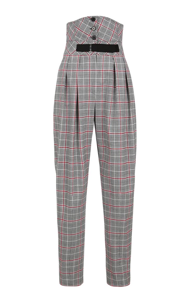 Moda Operandi Ych High-waisted Buttoned Checked Pants Size: 34