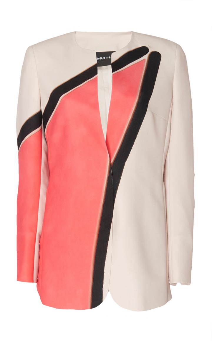 Akris Printed Long Sleeve Silk Jacket
