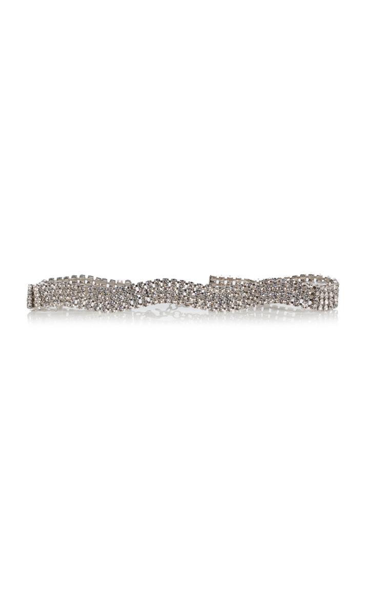 Alessandra Rich Crystal Wave Belt