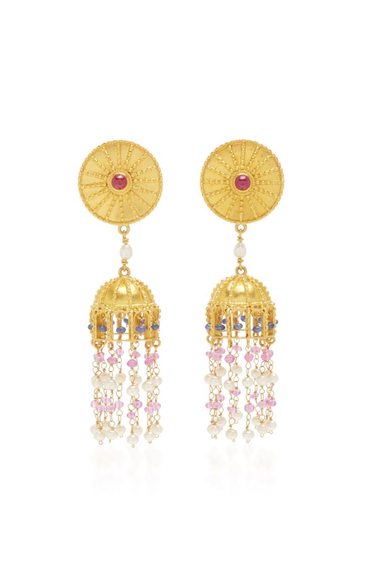 Ilias Lalaounis Multi- Stone Drop Earrings