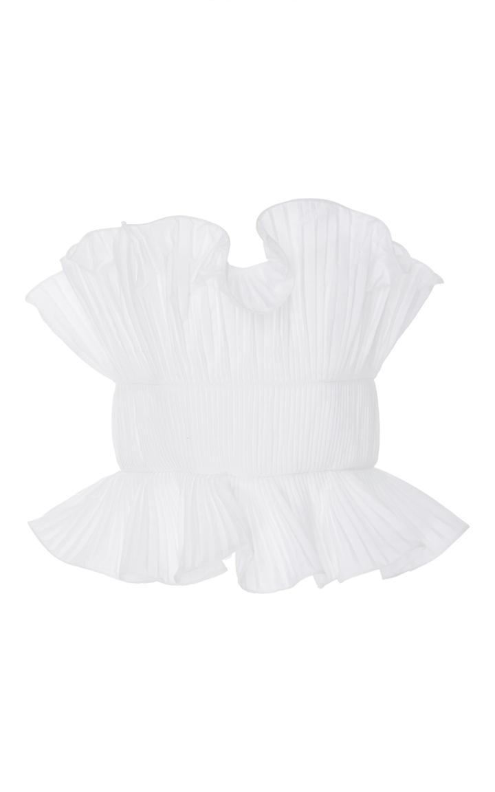 Johanna Ortiz Sandy Strapless Ruffle Blouse