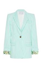 Moda Operandi Prabal Gurung Cotton-blend Seersucker Single-breasted Jacket Size: 00