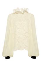 Philosophy Di Lorenzo Serafini Accordian Pleated Lace Blouse
