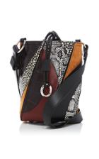 Proenza Schouler Hex Patchwork Leather Suede And Snake Bucket Bag