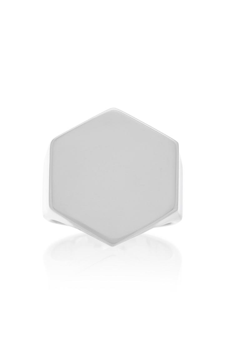 Isabel Lennse Sterling Silver Hexagon Signet Ring