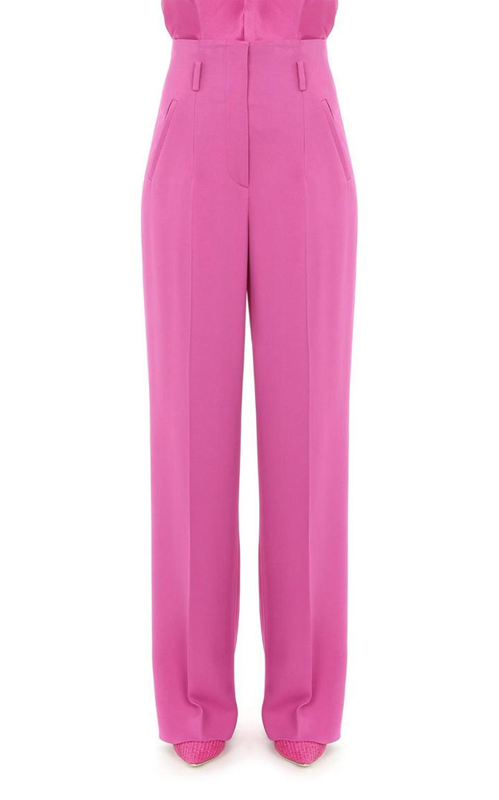 Moda Operandi Alberta Ferretti Wool-blend Gabardine Straight-leg Trousers