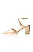Aeyde Lila Gold Leather Pumps