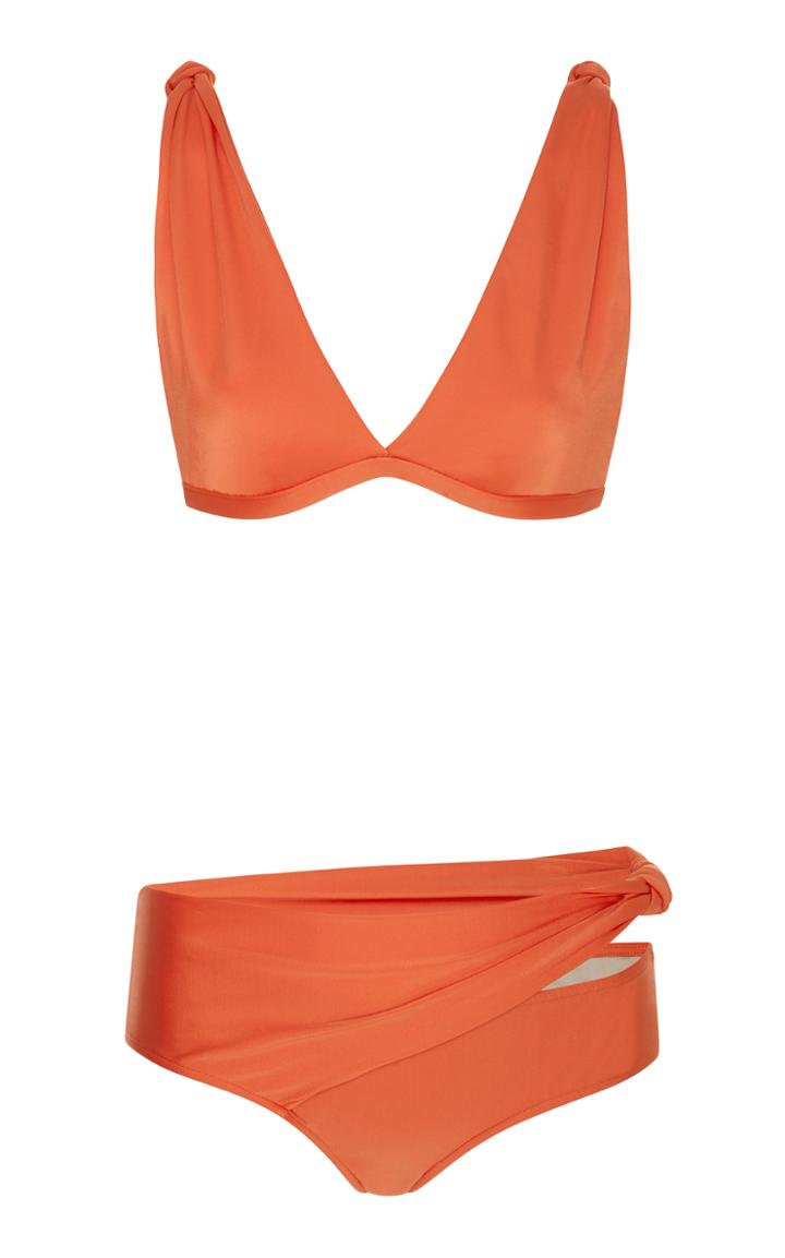 Adriana Degreas Solid Bikini With Knot Detail