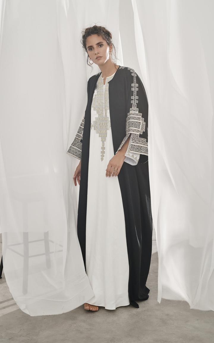 Bthaina Embroidered Metallic Jacket