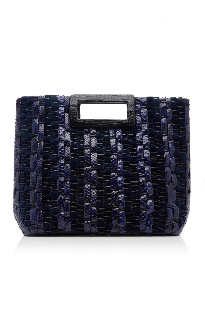 Nancy Gonzalez Dani Woven Python Keyhole Tote