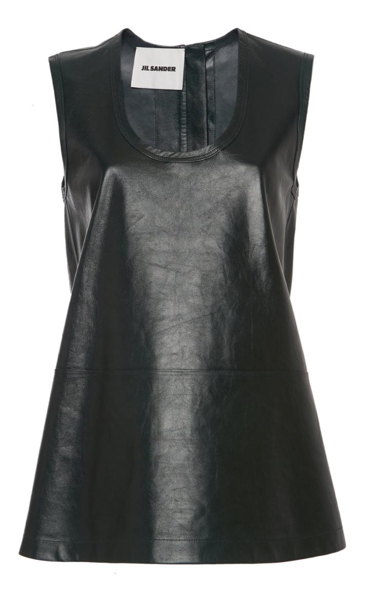 Moda Operandi Jil Sander Sleeveless Leather Top