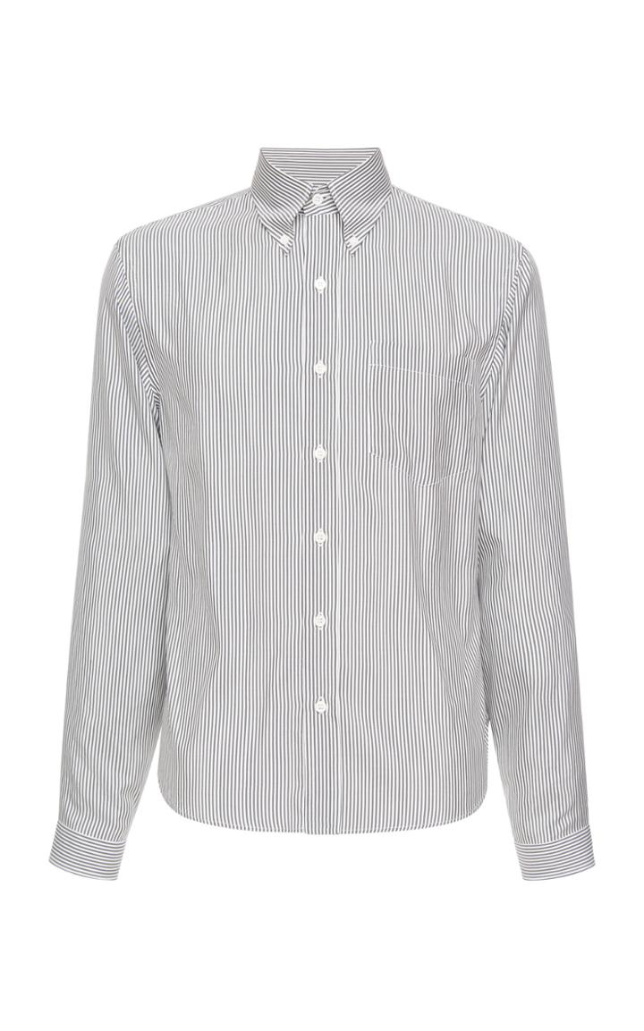 Prada Striped Cotton-poplin Button-down Shirt