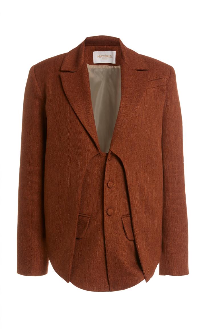 Moda Operandi Matriel Layered-effect Twill Blazer