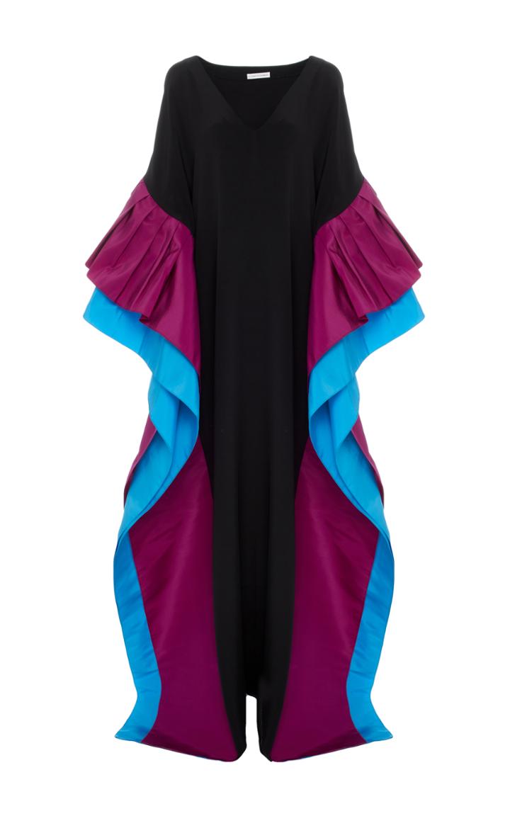 Elizabeth Kennedy V-neck Caftan With Pleats