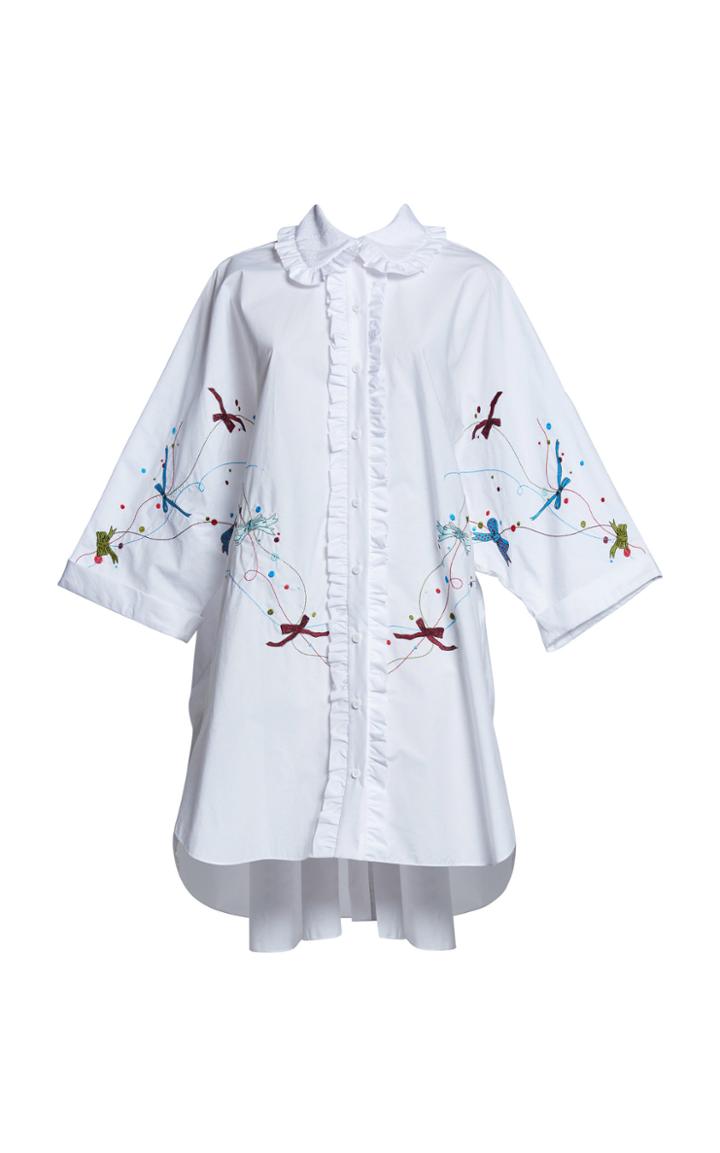 Romance Was Born Shepherdess Embroidery Shirt Dress