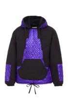 Monitaly Paneled Hooded Pullover Nylon Jacket Size: S