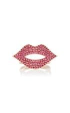 Sydney Evan Large Pave Lips Ring