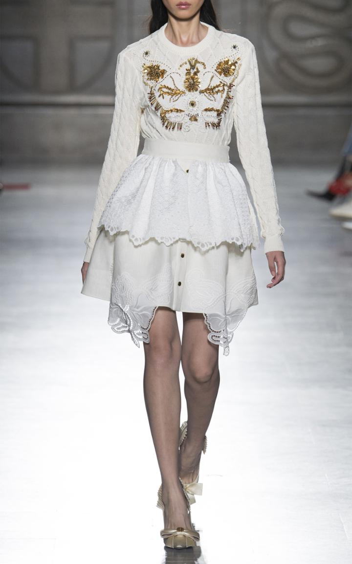 Fausto Puglisi Double Layer Lace Skirt